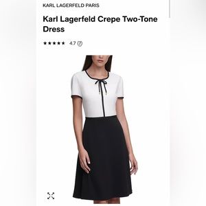 KARL LAGERFELD PARIS
Karl Lagerfeld Crepe Two-Tone Dress